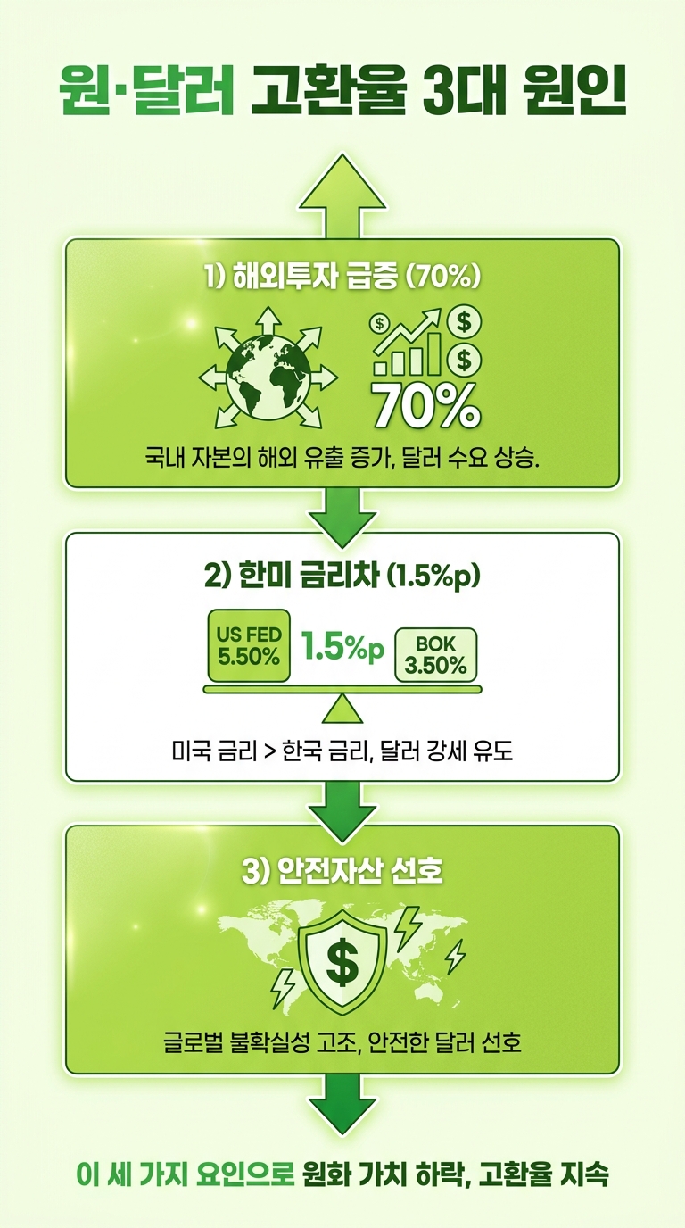 고환율 3대 원인 인포그래픽