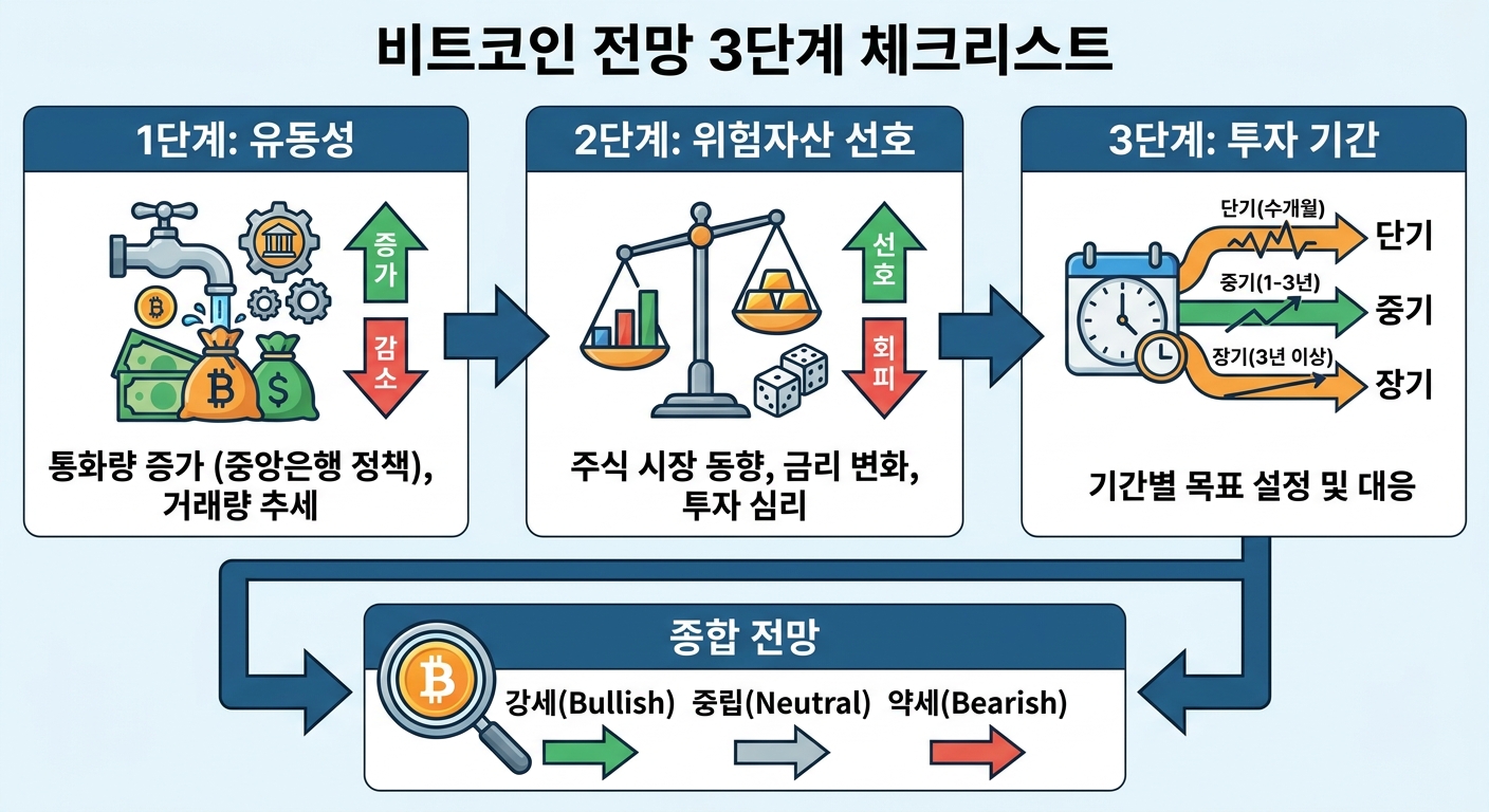 비트코인 전망 체크리스트 인포그래픽